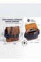 Genuine Leather Waxed Canvas Unisex Postman Shoulder Bag – Daily Use Office Tablet Waterproof – 7197 - 2