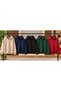 Unisex 5-Pack Plain Hooded Oversize Sweatshirt Set - Beige / Navy Blue / Black / Green / Red with Kangaroo Pocket