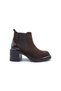 Genuine Suede Leather Brown 5 cm Thick Heeled Women's Chelsea Boots - 2