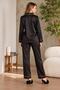 Premium Satin Fabric Buttoned Long Sleeve Ribbed Satin Fabric Suit - 3