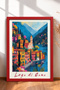 6 Piece Lake Como and Ports Framed Painting Set Italy Posters Wall Decor Sixit16 - 2