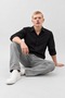 Men's Classic Collar Casual Black Shirt - 3