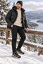 Outdoor Water Repellent Fabric Elastic Non-Slip Sole Winter Boots - 6