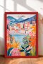 6 Piece Floral Italian Cities Framed Painting Set Italy Posters Wall Decor Sixit04 - 4