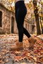 Sirius Women's Boots with Laces and Fur Inside, Tan Suede - 2