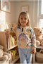 Girl's Rainbow Patterned Sweatshirt 2-Piece Top and Bottom Set Ak15636 - 3