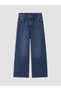 Alita City Lcw Jeans with a Difference in Color Indigo Denim Straight Wideleg High Wide Leg Women's Jean Pants - 5