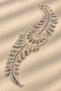 Silver Sequin and Bead Embellished Leaf Motif Tulle Applique