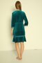 Women's Cotton Velvet Zipper Pocket Lace Long Sleeve Dress 3823 - 7