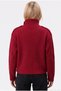 Women's Walf Red Knitwear Cardigan with Stand Collar and Epaulettes - 5