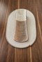 Cream-Colored Oval Jute Table Runner, Side Table, Tablecloth | Breakfast, Dinner Set | Decorative Table Runner 35x60 cm