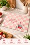 Glass Cutting Board Sweet Moments Powder Pink Checkered Cupcake Themed - Glass Cutting Board |   20cm X 30cm - 3