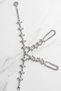 Women's Lacquer Silver Color Plated Zircon Stone 2-Finger Chain Model Design Hand Chain - 8