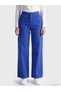 Alita City Lcw Modest Navy Blue Denim Straight Wideleg High Wide Leg Women's Jean Pants - 2