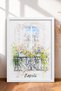 6 Piece Balconies and Squares Framed Painting Set Italy Posters Wall Decor Sixmx39 - 4