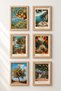 6 Piece Amalfi Orange Garden Framed Painting Set Italy Posters Wall Decor Sixit23