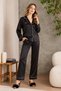 Premium Satin Fabric Buttoned Long Sleeve Ribbed Satin Fabric Suit - 2