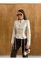 Women's Scuba Suede Jacket with Stand Collar, Buttons, Eyelet Lacing, Detailed Stylish Design - 3