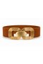 Women's Gold Buckle Wide Elastic Belt – Flexible Belt – Dress and Jacket Belt - 2