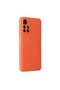 غلاف هاتف Xiaomi Redmi Note 11t مصنوع من السيليكون المخملي الداخلي - برتقالي - 2