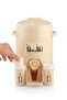 زجاجة زمزم البيج سعة 1 لتر مع موزع وأكواب