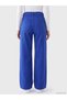 Alita City Lcw Modest Navy Blue Denim Straight Wideleg High Wide Leg Women's Jean Pants - 4