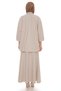 Women's Beige Seersucker Fabric Skirted Top and Bottom Two-Piece Set - 3