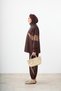Women's Scuba Leather Detail Tracksuit Set Brown - 4