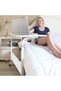 طاولة لابتوب كواليف قابلة للتحريك مع عجلات وفتحة للوسادة، قابلة لتعديل الارتفاع، مناسبة للاستخدام فوق السرير - 7