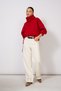 Fishmen Collar Oversize Tricot Sweater Red
