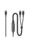 كابل USB C إلى USB C 2 في 1، بقوة قصوى 140 واط (عبوة واحدة، 1.2 متر، أسود)