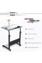 Qualife Laptop Table Computer Desk Overbed Table with Wheels&Pad Slot Movable Height Adjustable Beds - 7