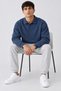 Men's Polo Collar Buttoned Knitwear Blue Sweater - 4