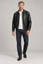 Men's Black Fur Comfortable Fit Leather Jacket - 3