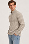 Men's Half-Zipper Hair Knit Sweater - 3