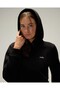 6Wf2004-Bk Women's Hooded Sweatshirt, Black. - 3