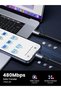 كابل نوع C بطول 2 متر، كابل USB C مجدول للشحن فائق السرعة بقوة 240 واط - 5