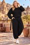 Plus Size Women's Side Tie Detailed Relaxed Fit Blouse and Pants Two-Piece Set - 5