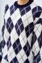 Women's Baklava Pattern Knitwear Tunic Navy Blue - 6