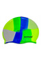 Special Production Mc-906 Rainbow Silicone Swimming Cap Green-Navy Blue-White Sea Cap Water Sports - 2