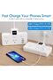 مقبس تمديد متعدد المنافذ مع إضاءة ليلية، منفذان تيار متردد + PD20W QC3.0 + منفذان USB 3.4A، سلك قصير 5 سم - 3