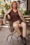 Light Brown V-Neck Long Sleeve Ribbed Collar with Buckle Glitter Casual Knitwear Sweater 62 59 - 7
