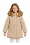 Girl's Removable Fur Lined Plush Waterproof Quilted Coat