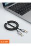 Coiled 4FT Micro USB to USB C 480Mbps OTG Charging Data Cable - 8