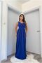 Satin Evening Dress One-Shoulder Fabric Dress - 5