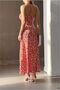 Woven Fabric Strap Slit Dress - 3