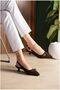 Women's City Buckle Skin Two Comfort Heeled Shoes - 3