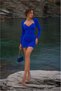 Flexible Evening Dress Asymmetrical Fabric Collar Crepe Dress - 5