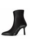 2743 Genuine Leather Zippered Pointed Toe Boots - 4