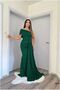 One-Piece Fish Tail Evening Dress with Cut-Out Shoulders - 5